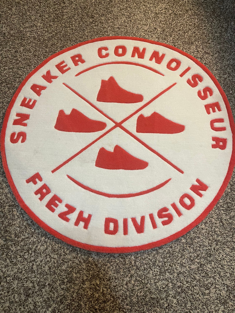 Sneaker Connoisseur Red/White 40” Tuft Rug