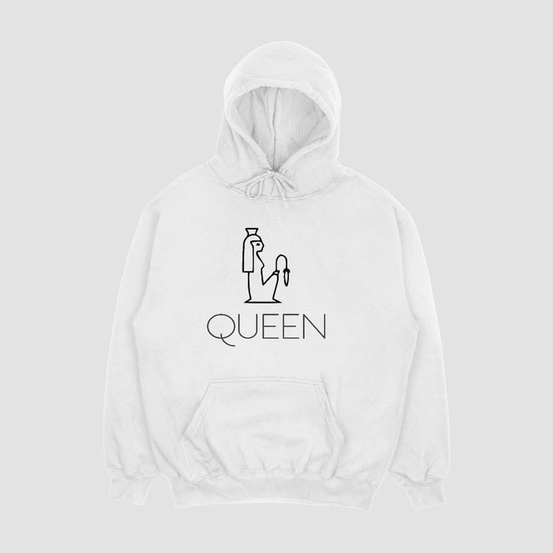 WHITE/BLACK QUEEN HOODIE