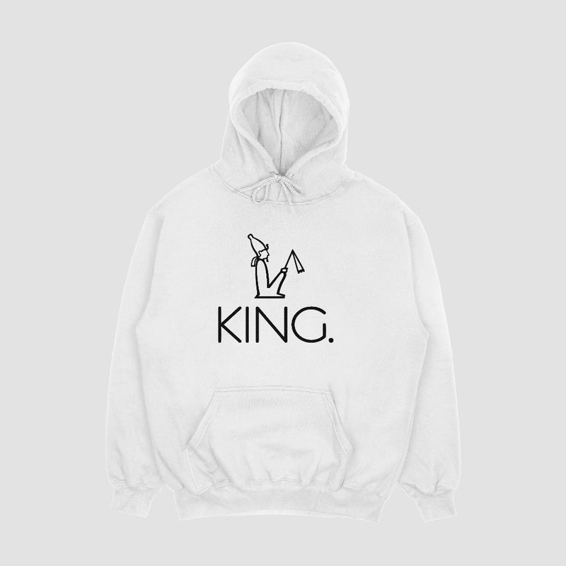 WHITE/BLACK KING HOODIE