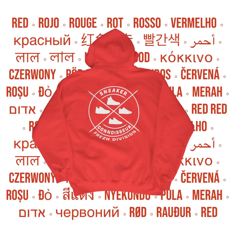 Sneaker Connoisseur V3 Hoodie (RED/WHITE)
