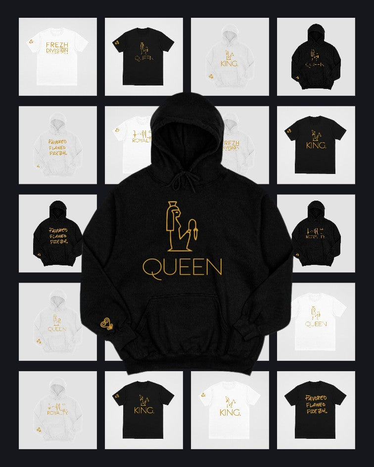 Black/Gold Queen Hoodie