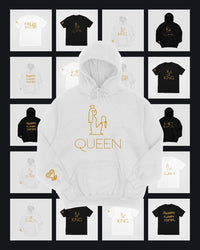 White/Gold Queen Hoodie