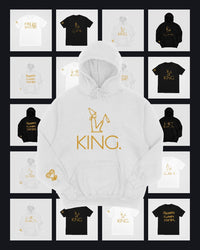 WHITE/GOLD KING HOODIE