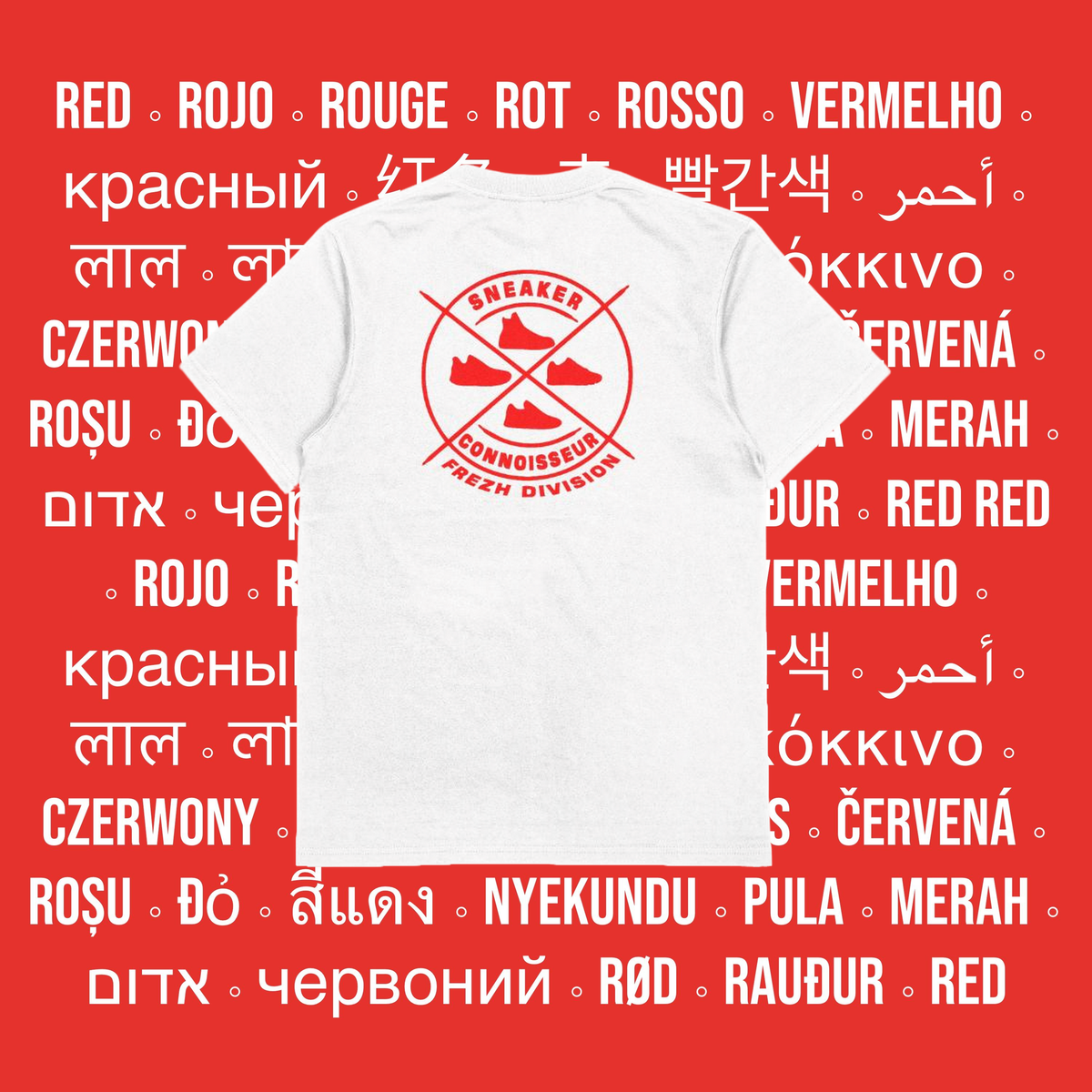 Sneaker Connoisseur V3 Tee (WHITE/RED)