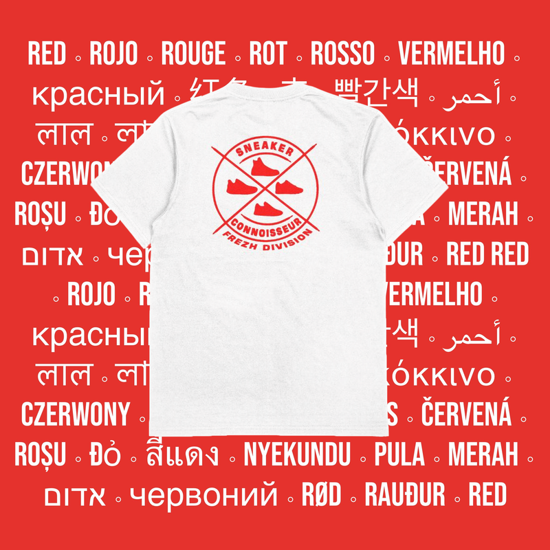 Sneaker Connoisseur V3 Tee (WHITE/RED)