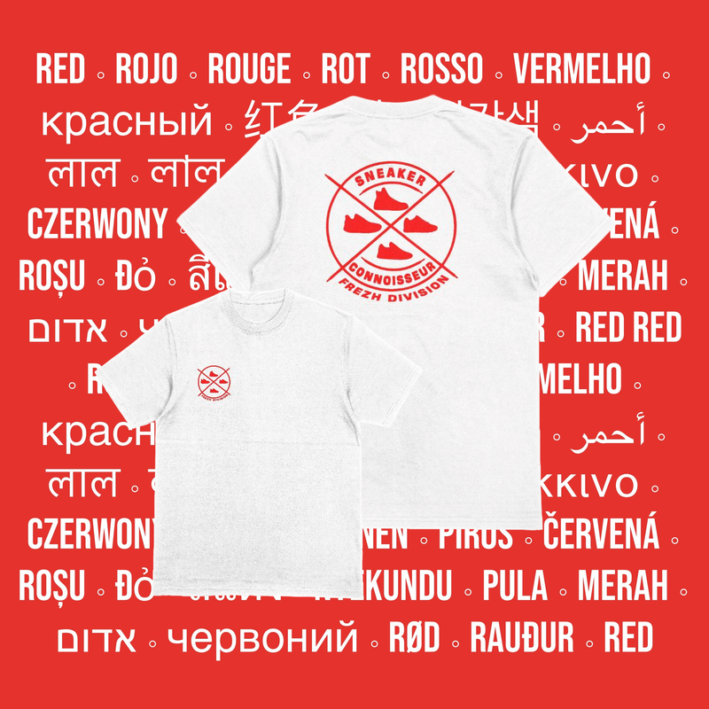 Sneaker Connoisseur V3 Tee (WHITE/RED)