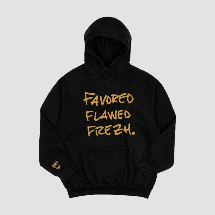 Favor Flawed Frezh Hoodie Black/Gold (Copy)