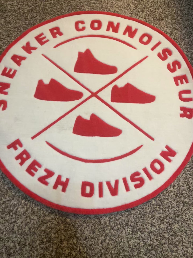 Sneaker Connoisseur Red/White 40” Tuft Rug