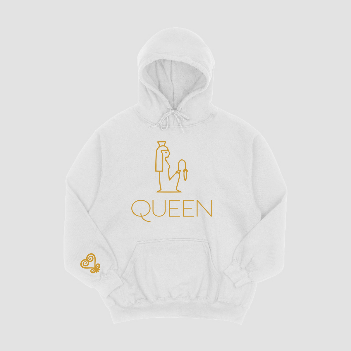 White/Gold Queen Hoodie