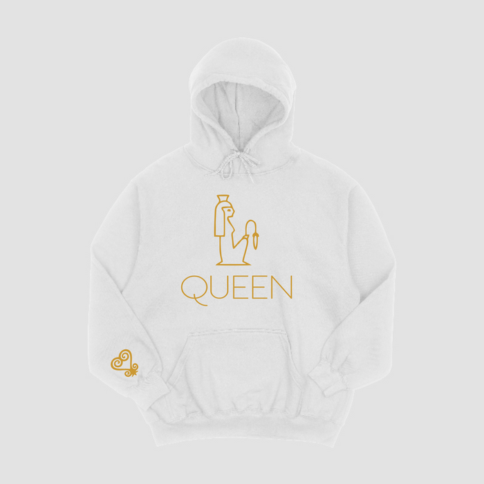 White/Gold Queen Hoodie