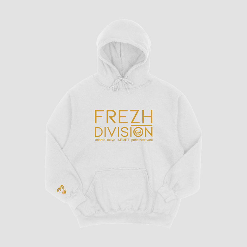 WHITE/GOLD SIGNATURE KEMET HOODIE