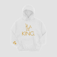 WHITE/GOLD KING HOODIE