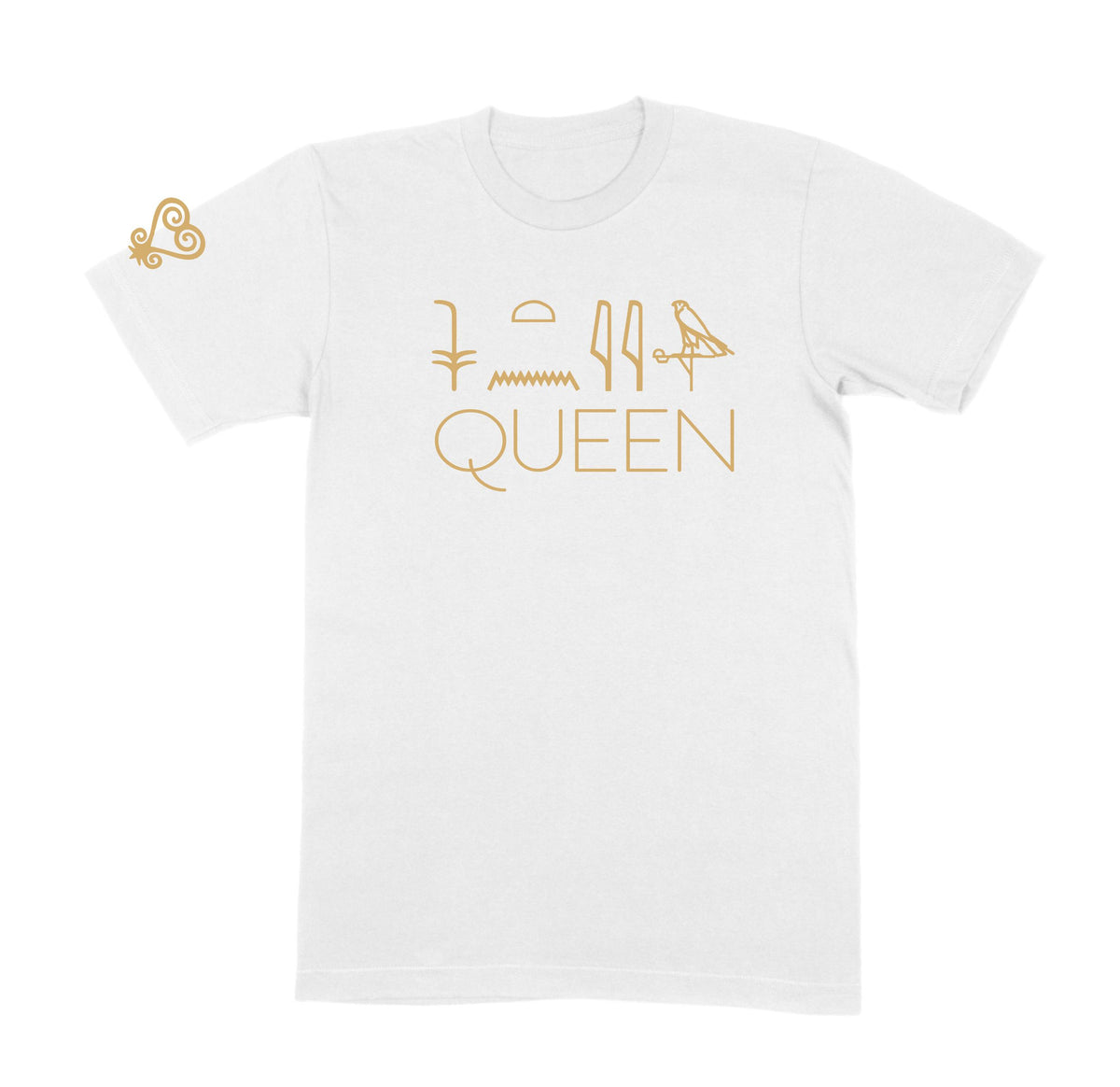 WHITE/GOLD queen FULL