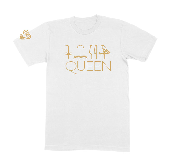 WHITE/GOLD queen FULL